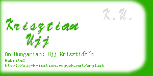 krisztian ujj business card